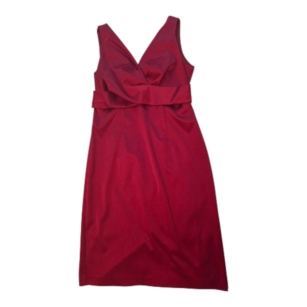 Vintage Laura Petite Red Satin Dress | Made in Canada | Cocktail Formal